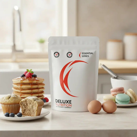 Deluxe nutrition egg whites pancakes  muffins and macaroons
