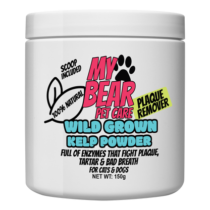 MY BEAR PET CARE WILD GROWN 100% NATURAL SEAWEED POWDER FOR DOGS & CATS FOR DENTAL CARE FOOD TOPPER