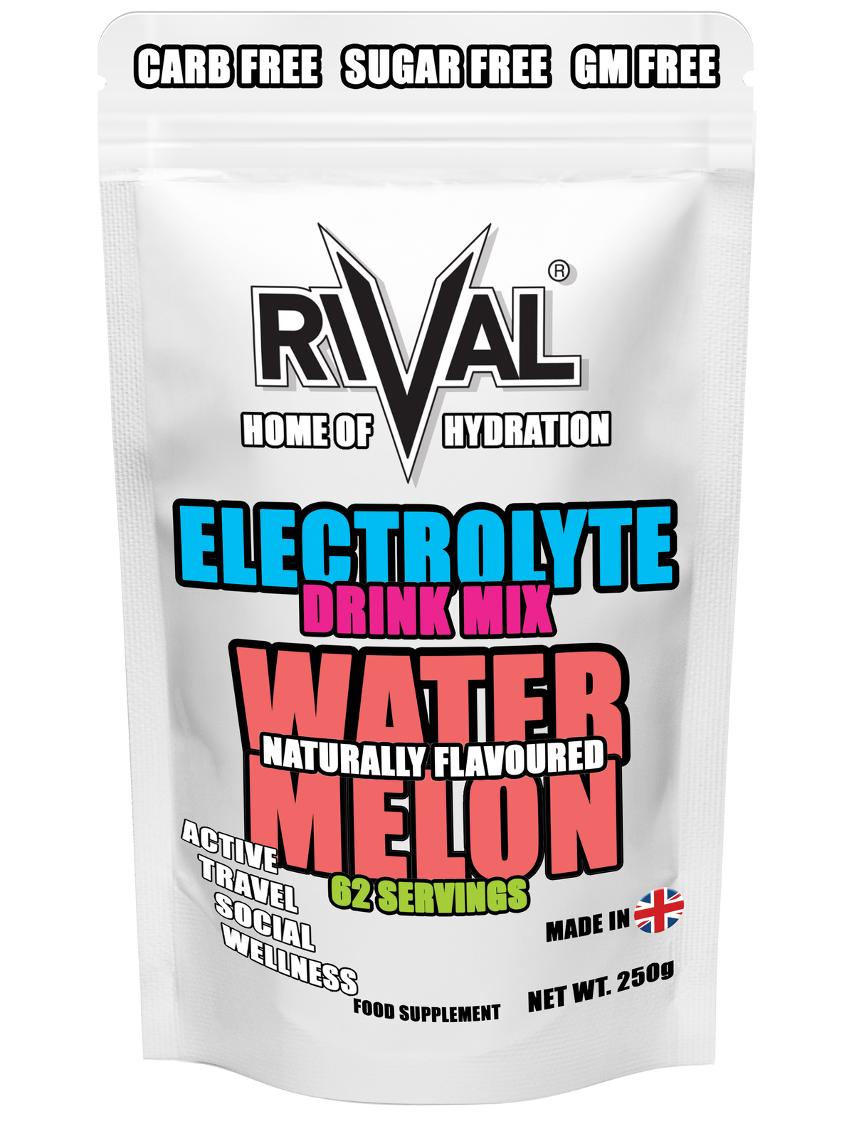 Rival Watermelon Electrolyte Powder - Keto Friendly & Sugar Free Hydration Pouch