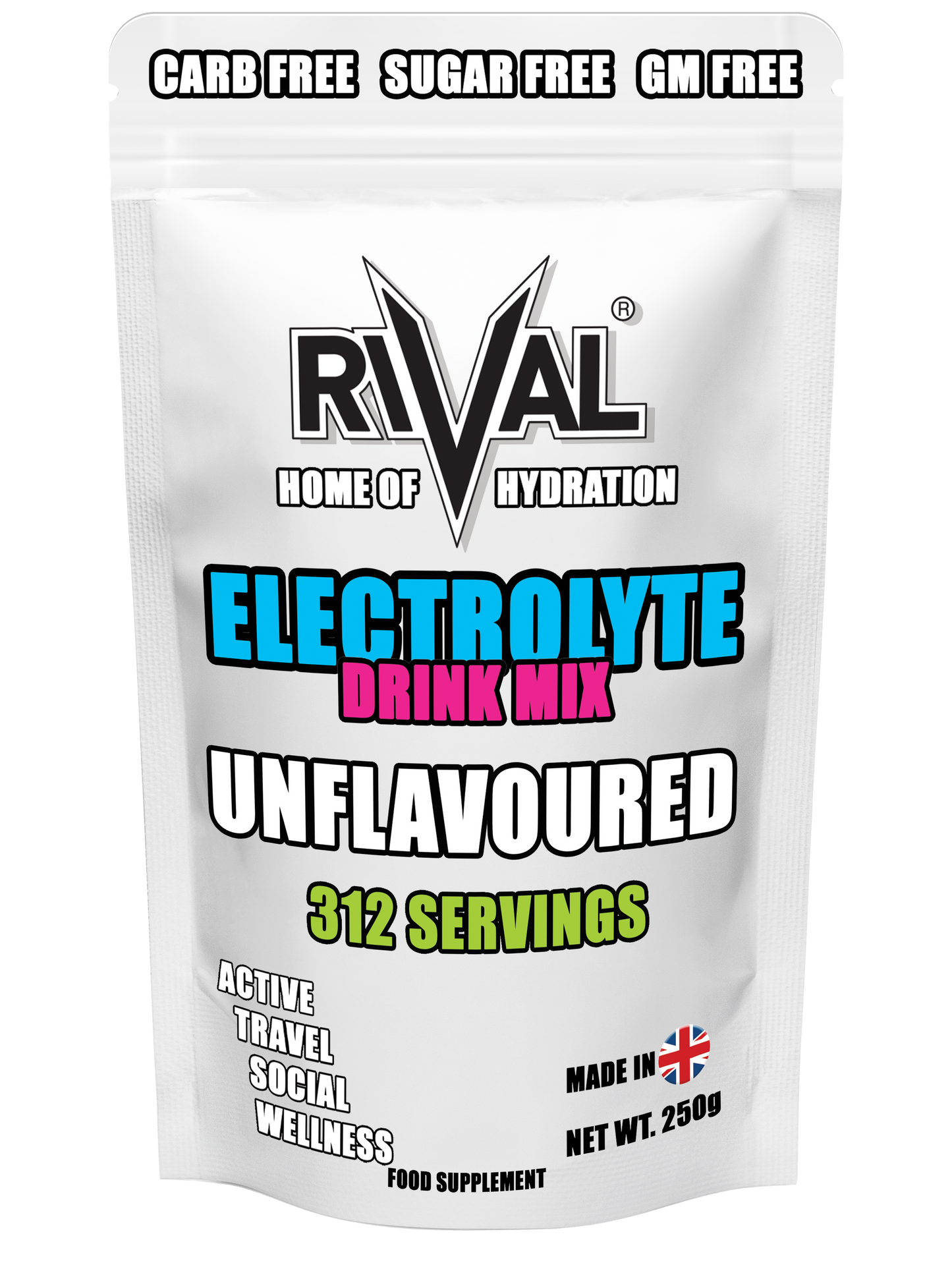 ELECTROLYTE POWDER (UNFLAVOURED AND FLAVOURED) BY RIVAL KETO FRIENDLY