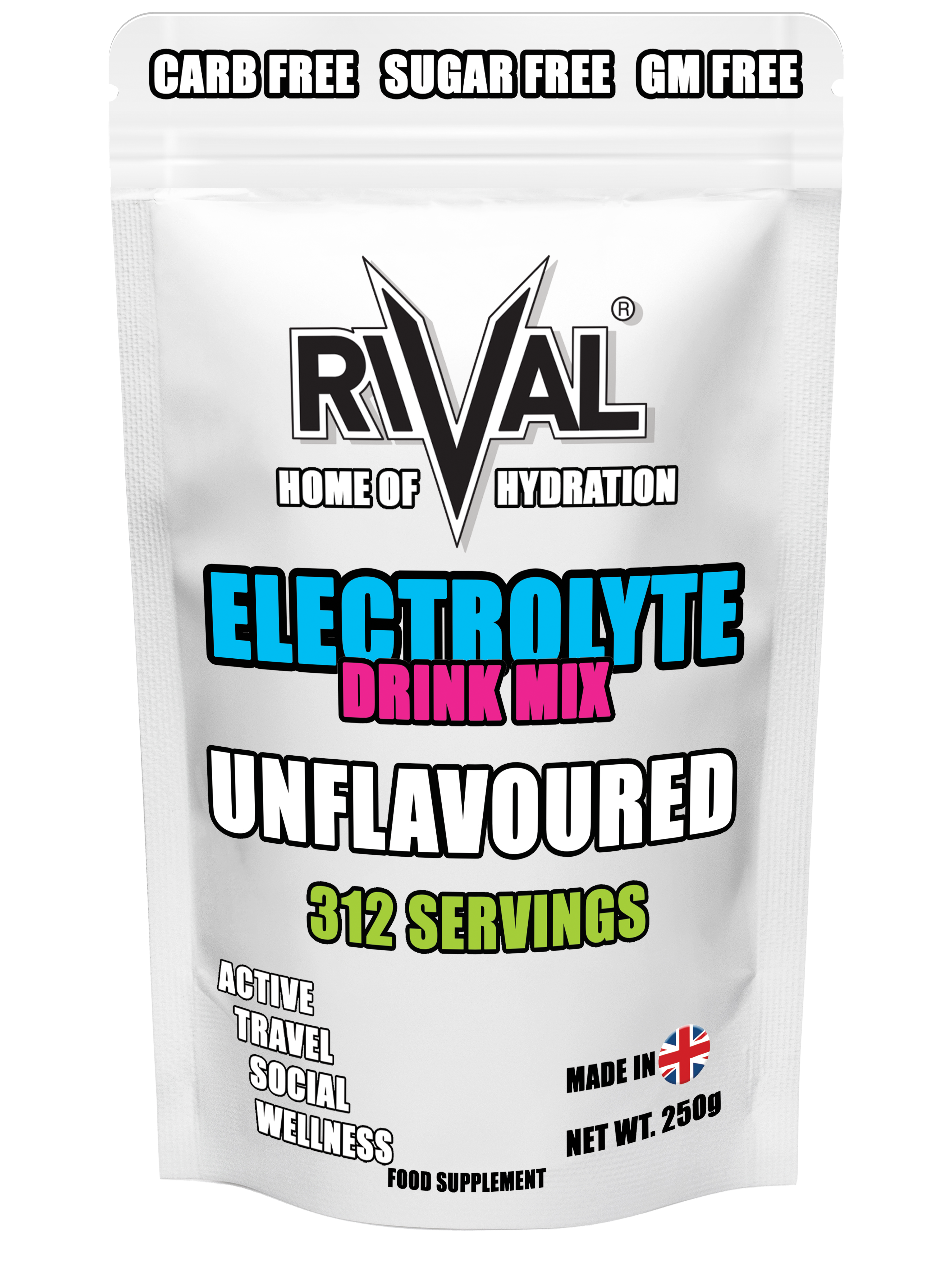 ELECTROLYTE POWDER (UNFLAVOURED AND FLAVOURED) BY RIVAL KETO FRIENDLY